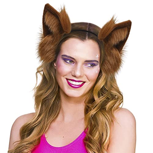 NICEYEA Faux Fur Fox Cat Ears Hair Clip Fluffy Wolf Fox Tail Set Cosplay Costume Animal Dress Up Fancy Dress Accessories Halloween Christmas Party Costume for Kids Adults - Image 4