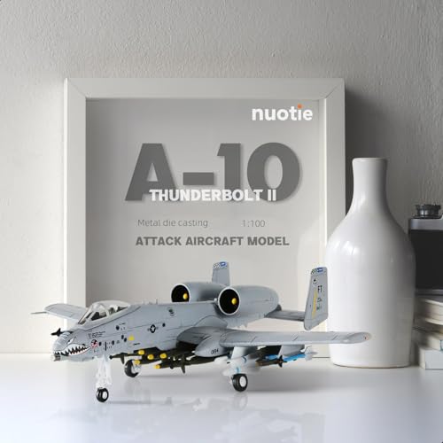 NUOTIE 1/100 A-10 Thunderbolt II (Warthog) Attack Pre-Build Diecast Metal Aircraft Model Kits VX-23 Replica Military Plane for Display Collection or Gift - Image 4