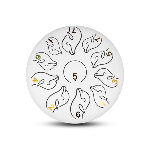 タングドラム スチールタングドラム ハンドディスクドラム 6インチ 11トーン エセリアルドラム 楽器 子供用おもちゃ 初心者 打楽器 演奏スチールドラム(White)