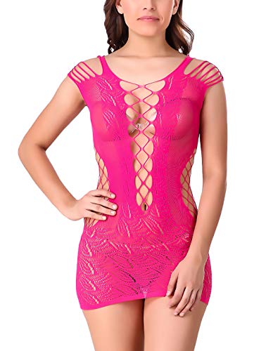 Image of Xs and Os Women's Polyamide Spandex Solid Above Knee Baby Doll Lingerie