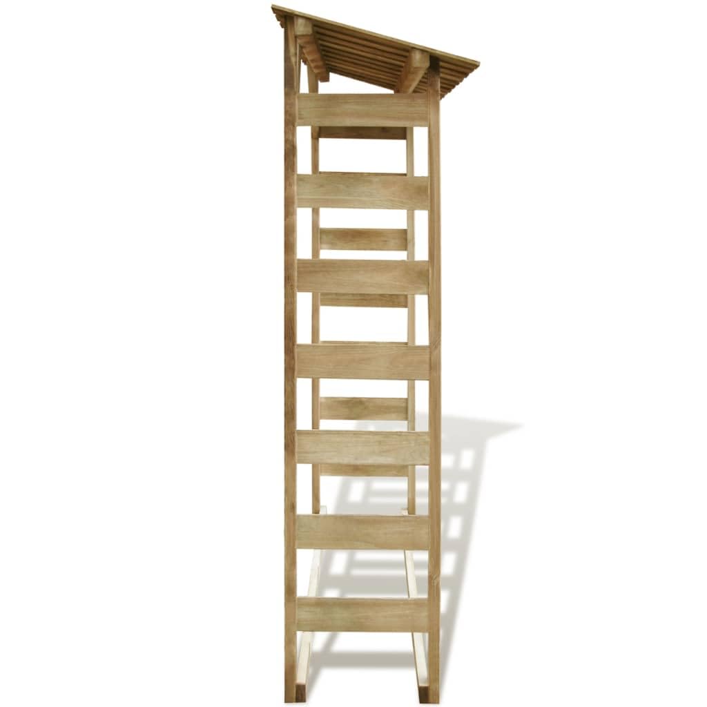 vidaXL Kiefer KDI Brennholzregal 150x44x176 cm Kaminholzregal Holzunterstand