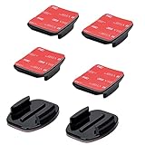 Haoyou Helmet Adhesive Sticky Mounts 4×Curved ＆ 2×Flat 3M Mounting Helmet Attachment Accessories Compatible with GoPro Hero12,11, 10, 9, 8, 7（6pcs）