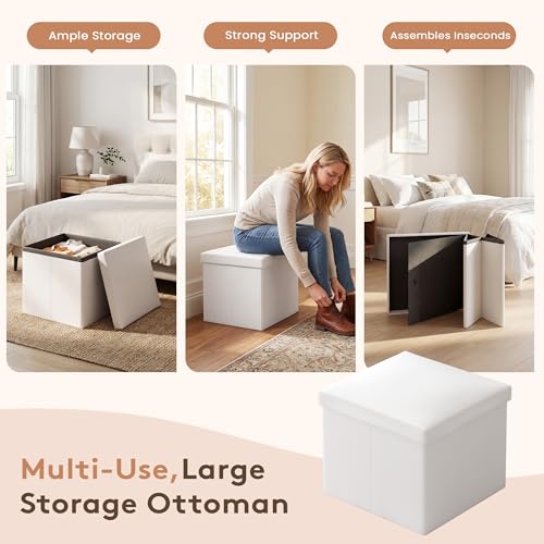 Image of LIVELYGLOW 24 inch White Small Vanity Set with Lighted Mirror & Storage Stool | Smart LED Mirror, Charging Station, Hairdryer Rack, Space-Saving