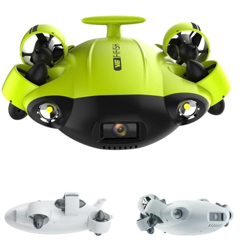 QYSEA FIFISH V6 Drone sous-Marin avec Fonction de Suivi de la tête + boîtier VR + câble 100 m + Bobine + Carte SD 64 Go