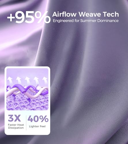 GTRACING Gaming Chair with Foot Rest & Pocket Spring Cushion, Breathable Fabric for Home Office Desk, Ergonomic High Back Computer Chair with Headrest & Lumbar Support, Lavender Purple