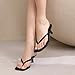 SKETOE Kitten Heels for Women Square Toe Sandals Flip Flop Heels Thong Sandals Comfortable Summer 2 Inch Heels Sandals Black
