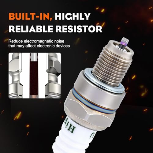 Image of Hipa CMR6H Spark Plug for NGK 3365 Stihl BR600 FS40 FS40C FS56 FS56RC FS90 FS90R FS100 FS110 Trimmer Chainsaw (4 Pack)
