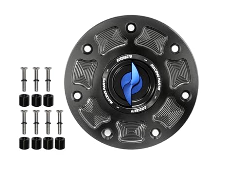 Bouchon essence Accossato bleu avec cliquet pour moto Kawasaki Gpz 500 1990