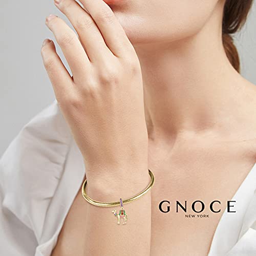 GNOCE Camel Charm Gold Plated 925 Sterling Silver Ship of the Desert Pendant Bead fit for Bracelet/Necklace Luck Charms Women Gift4