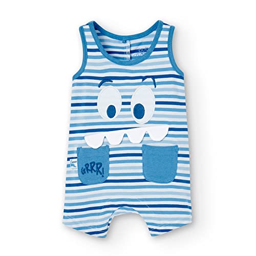 Pelele Bebe Niño - 100% algodón- Sin manga - Pelele Verano - Pijama para dormir- Ropa de Regalo - Para bebe de 0 mes a 18 meses (Multicolores Azules, 9 meses) Cover