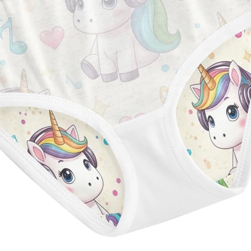 Cute Unicorns Toddler Girl Undies, Cotton Girls Underwear, 2T–8 Years4