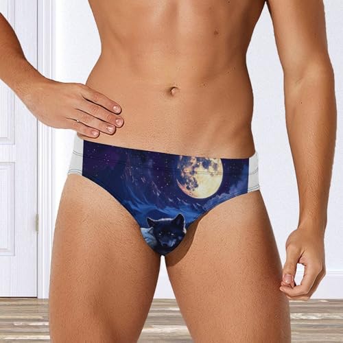 Wolf Family Mens Swim Briefs Quick Dry Swim Trunk Bikini Underwear Swimsuit4