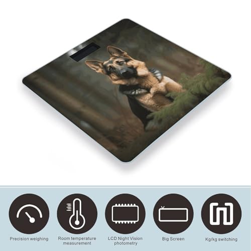 Báscula digital para baño con vidrio templado y pantalla LCD miniatura 3