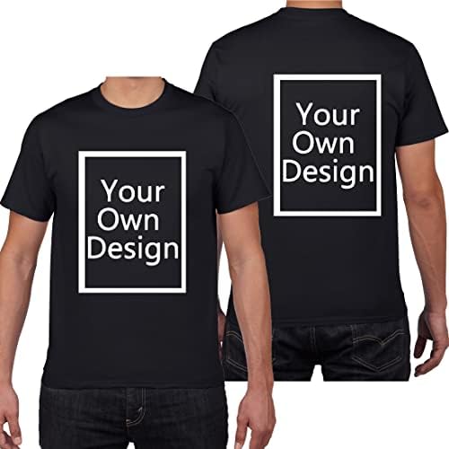 ALRRGPB Custom T Shirts for Men/Women Design Your Own Shirt Add Text Personalized Cotton Tee Printed Photo Front/Back