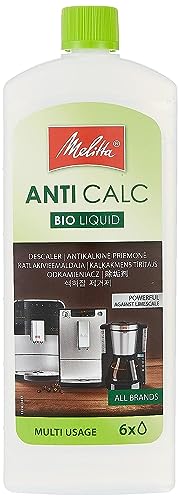 Melitta Limpiador Multiusos Anti Cal - Descalcificador para cafetera BIO líquido, producto de limpieza para cafeteras superautomáticas y máquinas de café, respetuoso con el medio ambiente, 250 ml