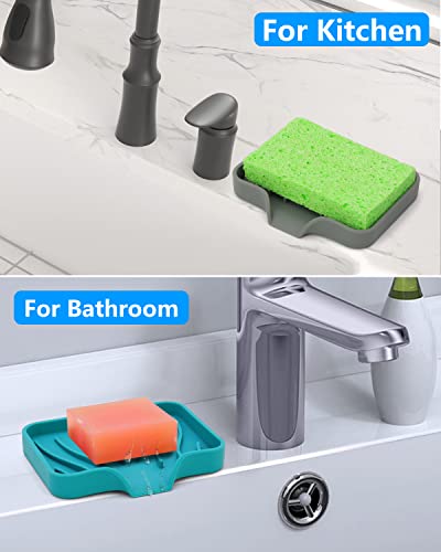 3-Pack Premium Soap Dish, Soap Dishes For Bar Soap, Easy To Clean, Soft Silicone Soap Holder, Self Draining Soap Tray For Shower, Bathroom, Kitchen, Bathtub, Keep Soap Dry, Extend Soap Life #TOP6
