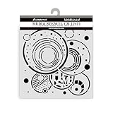 Stamperia - Thick Stencils for Scrapbooks, Albums, Cards, Bullet Journals, and More, Flexible Material, Easy to Clean, Perfect for Crafts and Gifting (Furry Friends, Vibrant Circles)