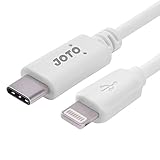 USB 3.1 Type C to Lightning Cable, JOTO USB-C 3.1 Type-C to Lightning 8-Pin Port Charging Cable Data Cable for iPhone, iPad connect to Apple New MacBook, Chromebook Pixel,HP Pavilion (White, 3.3ft/1M)