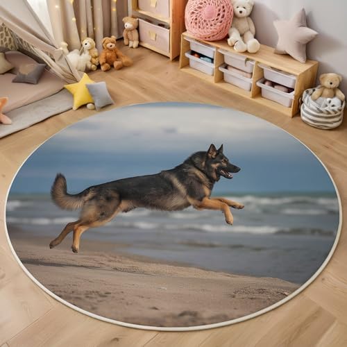 Tapis lavable en machine antidérapant et absorbant décor animaux 80cm