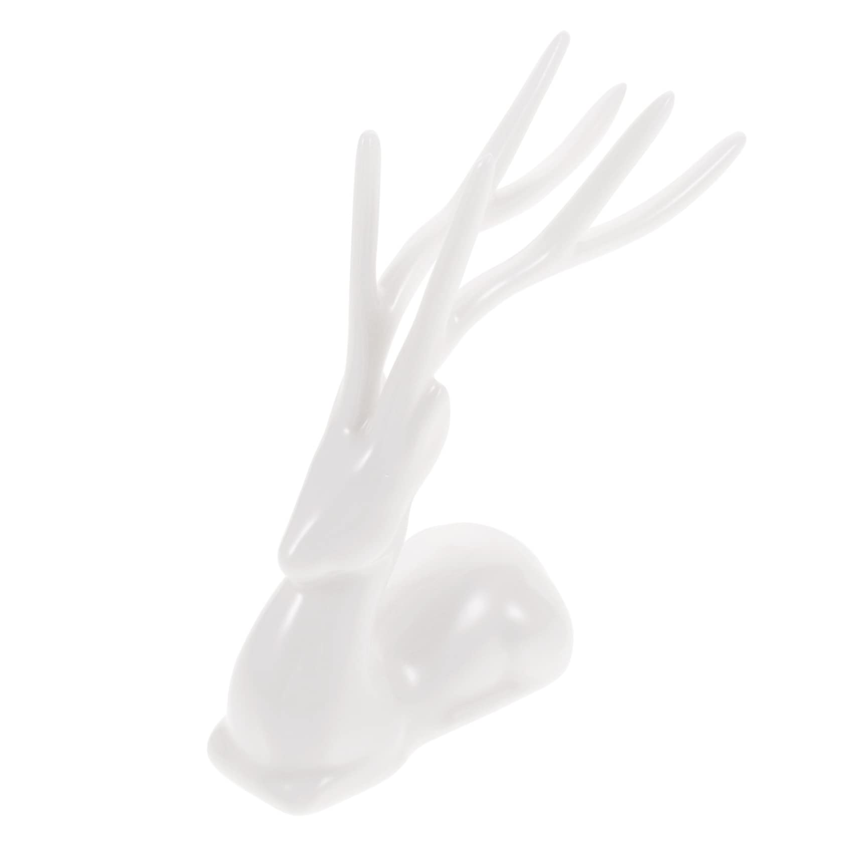 IMIKEYA 3St Elch aus Keramik REH Miniatur weihnachtsfiguren Mini-Weihnachtsfiguren Elch-Skulptur Waldtiere weihnachsgeschenk weihachtsgeschenk Rentier weihnachtsfiguren Dekorationen Weiß
