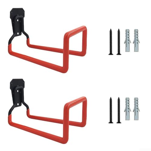 SPORTARC Supporto per tubo da giardino da parete, confezione da 2, con design in gomma antiscivolo per una conservazione sicura (arancione)