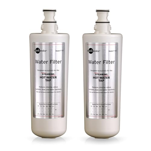 InSinkErator F-701R Under Sink Water Filter Tap Water Purifier for Clean Drinking Water Exclusively for Hot Water Tap 454 Litre Capacity 2 Pack