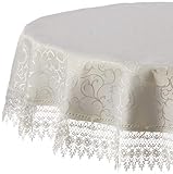 Mantel rectangular, diseño de flores, lazo, vintage, diseño de encaje