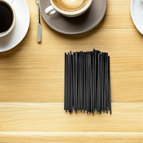 Pitillos desechables negros 500 piezas 21 cm miniatura 6