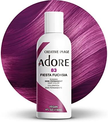Adore Semi Permanent Hair Color, 083 Fiesta Fuchsia, 4 Fl Oz