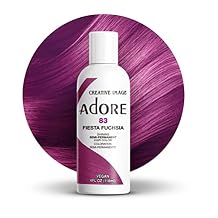 Adore Semi Permanent Hair Color - Vegan and Cruelty-Free Hair Dye - 4 Fl Oz - 083 Fiesta Fuchsia Pack of 3