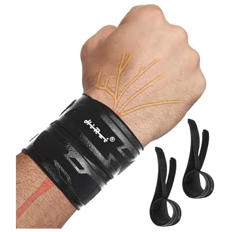 HiRui Wrist Brace Wrist Wrap for TFCC Tears, Ultra-thin Compression Wrist Strap Wrist Support for Workout Basketball Tennis Weightlifting Tendonitis Carpal Tunnel Syndrome-Adjustable (Black, 2 Pack) Cover