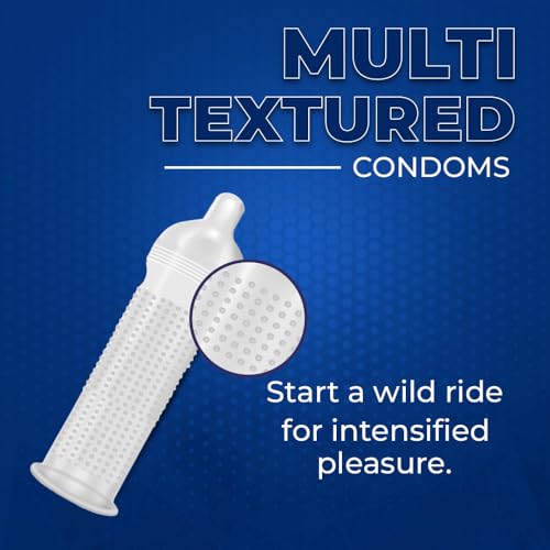 Image of Dasutra Max Pleasure Dotted Condoms For Men | 5 in 1 Multi-Textured Lubricated | Enhanced Pleasure For Both | 3 in Each Pack (Mango, Pack of 10)