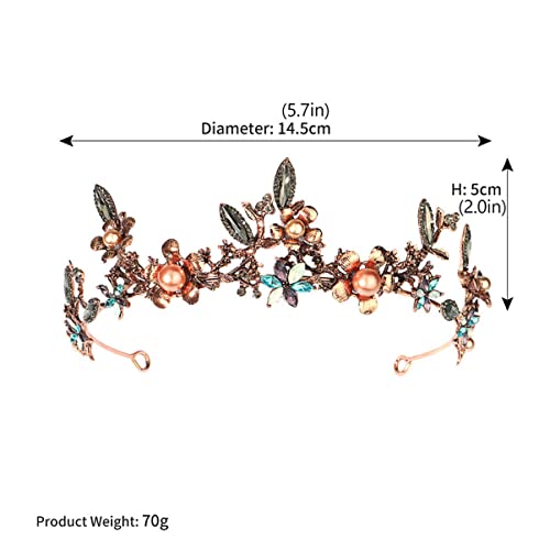 image for WAAZI 2pcs Crystal Accessories and Crowns Headgear Exquisite Hairband 