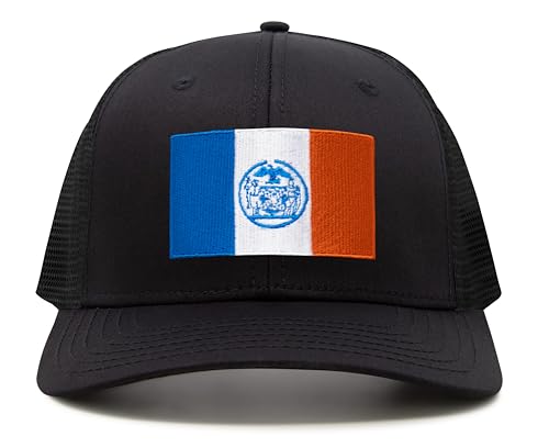 Image of International Tie City Hat for Men and Women, Adjustable Snapback Trucker Baseball Cap with Embroidered Patch