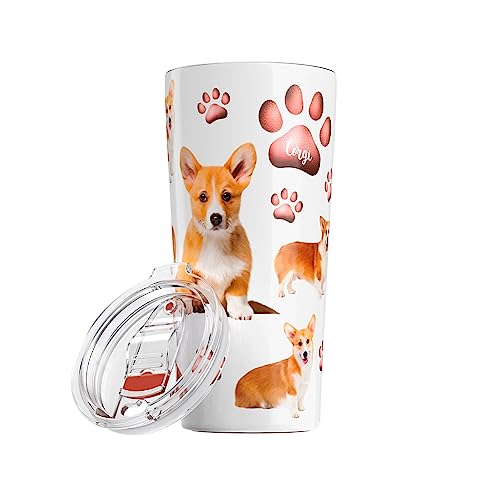 Greenline Goods Corgi Insulated Tumbler With Lid 20 oz - Perfect ...