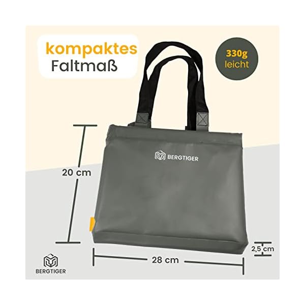 BERGTIGER® Faltschüssel Camping 18L / 21L mit EXTRA GRIFF I Faltbare Outdoor Spülschüssel & Spülwanne I Waschschüssel… – Bild 6