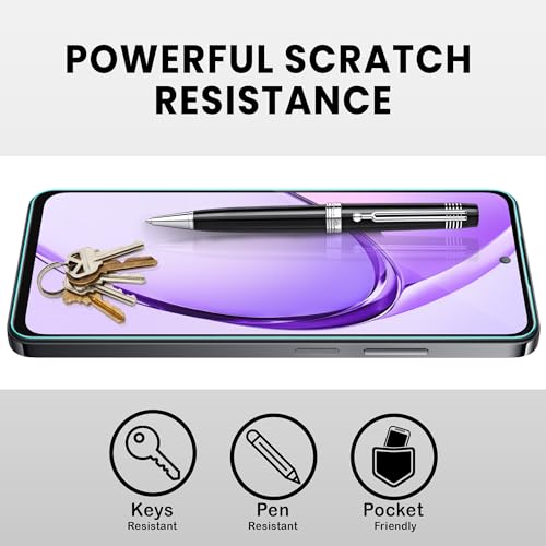 Image of FIRST MART Tempered Glass for Oppo A3 Pro, 9H 0.3 mm Full-Glue Screen Protector with Cable Protector, 3D Edge-to-Edge, HD Clear, Case-Friendly, Black, Pack of 1