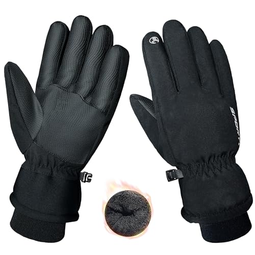 ehsbuy Waterproof Winter Gloves for Men Thermal Touchscreen Cold Weather Thinsulate Warm Anti Slip Ski Gloves for Cycling Walking Hiking Outdoor Sports