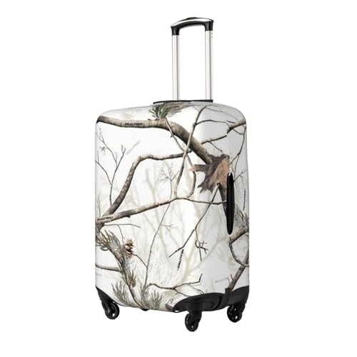 White Trees Camo Print Suitcase Cover Luggage Protector Washable Elastic Fashionable Travel Gear Cover2