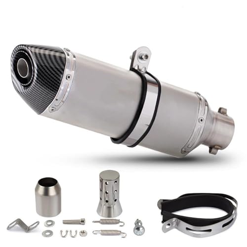 51mm オートバイ用排気管 排気マフラー に適合するヤマハ MT03用 に適合するホンダ NSS350用 に適合するスズキ DL250用 サイレンサー排気パイプ DBキラー付き 排気管 マフラー 交換部品(カラー5)