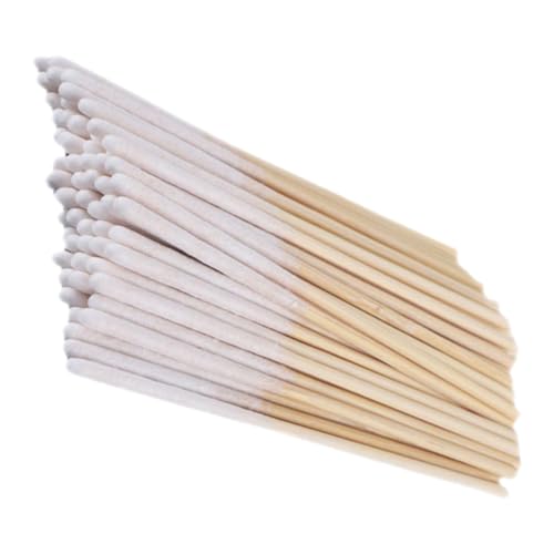 MALUGOGO 60 pezzi Cotton Swabs Spessi per Trucco e Pulizia Orecchie Bastoncini Lunghi in Cotone Assorbente Senza Pelucchi per Dettagli Precisi e Uso Domestico