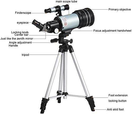 Telescopio Astronómico Refractor 70mm 350X con Trípode miniatura 6