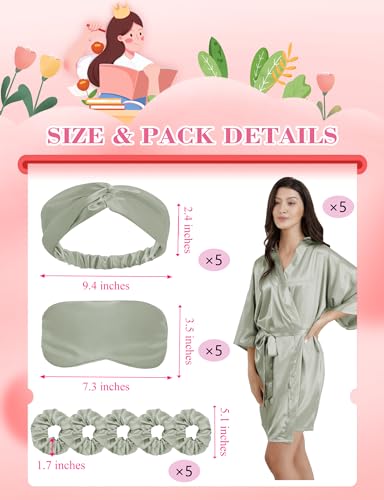 Image of EPLAZA 20 Pcs Bride Bridesmaid Robes Women Satin Robe Wedding Bridal Party