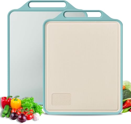 Image of CPENSUS Dual Side Stainless Steel Chopping Board Large for Vegetable Kitchen Non Slip Heavy Duty Toxic Free Titanium Board 40 x 30 cm