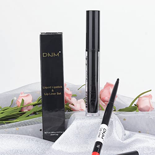 Haoya 2Pcs Matte Dark Black Lip Liner And Lipstick Makeup Set thumb #6