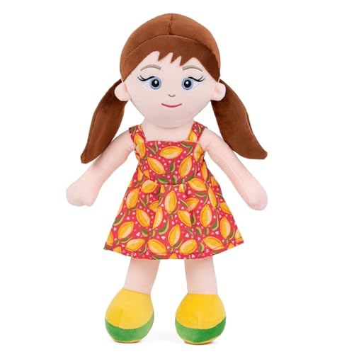 Image of Mirada Yellow Dress Doll Soft Toy | Plush Stuffed Rag Doll Gift for Kids & Girls | Soft Toy, Cute Toys, Baby Toys, Stuffed Toy, Gift Item, Playtime Companion, Room Decor Doll | 38cm