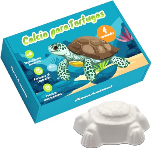 AreaAnimal - Calcio Tortugas de Agua, 4pcs Calcio para Tortugas de Agua con Liberación Lenta, Piedra Tortuga Que Fortalece el Caparazón y Mejora el Sistema Nervioso