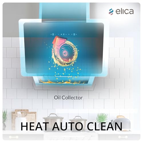 Image of Elica 60cm 1400 m3 /hr BLDC Filterless Autoclean Vertical Kitchen Chimney | Twin Suction Inlets| 15 Years Motor & 5 Years Comprehensive Warranty| KITTY FL 600 BLDC HAC LTW MS NERO |Black| Motion Sensor