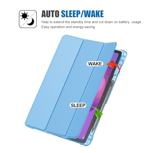 Image of ProCase Smart Case for 2025 Lenovo Idea Tab Plus 12.1 Inch /Tab K12, Blue | Slim Light Cover Trifold Stand Hard Shell Folio Smart Protective Case for Idea Tab Plus /Tab K12 (TB361FU /TB361ZU)