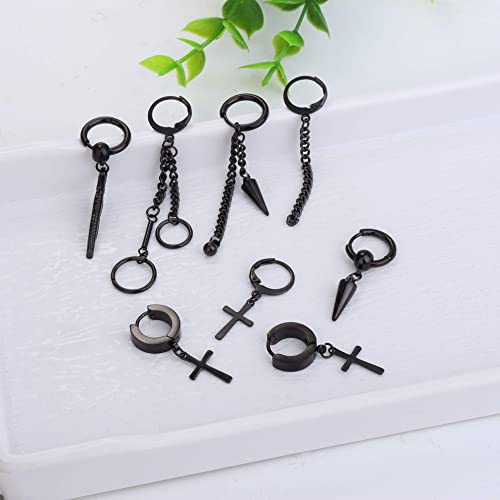 CASSIECA 20 Pezzi Orecchini da Uomo in Acciaio